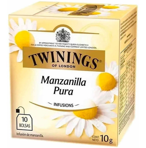 Pack X 5 Cajas De Té Twinings Sabor Manzanilla Pura X 10 Saq