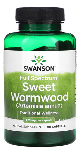 Absinto Artemisia Annua Swanson 90 Capsulas Sabor Sem sabor