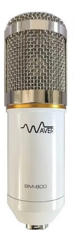 Microfone Waver BM-800 Condensador Unidirecional cor branco