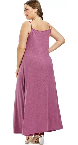 Vestido Negro O Rosa Palo Largo Talla Plus + Envío Gratis