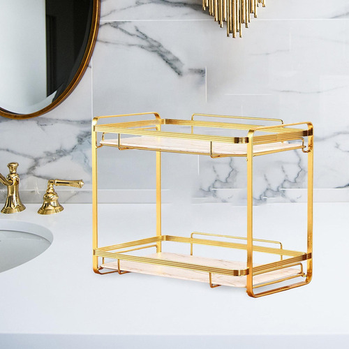 1pc Organizador Cosmético Con Doble Estante, Balda C