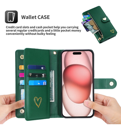Funda Para Teléfono Google Series, Cartera Con Solapa, Tarjetero Y Correa Para La Muñeca