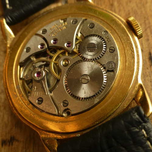 Imagen 7 de 8 de Universal Oro Enchapado Esfera Negra Antiguo Reloj 151221swt