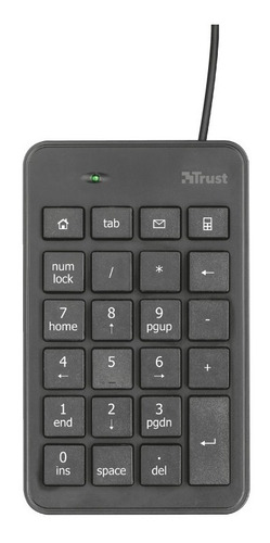 Imagen 1 de 4 de Teclado Numérico Ultradelgado Trust Xalas Usb Pc, Laptop