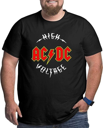 Polera Rock Acdc Alto Voltaje Tallas Grandes 2xl 3xl 4xl