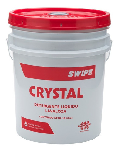 Swipe Crystal 19l - Detergente Lavaloza Concentrado