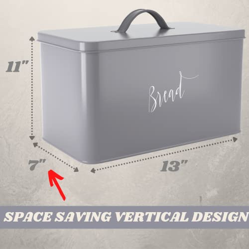Caja De Pan Encimera De Cocina, Caja De Pan De Metal En...