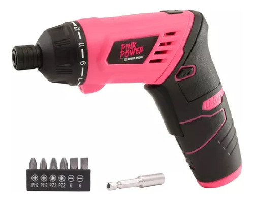 Atornillador 3.6v 7 Accesorios Pink Power Dowen Pagio Set