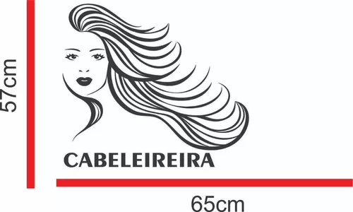 Adesivo Salão Cabeleireira Beleza Porta Vidro Parede Mulher