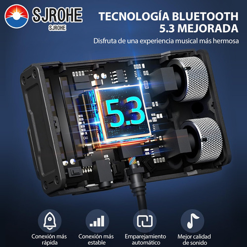 Mt02 Bluetooth 5.3 Transmisor Fm Para Automóvil Color Black