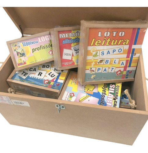 Imagem 4 de 6 de Maleta Alfabetização 10 Jogos Brinquedo Educativo Pedagógico