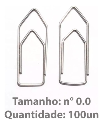 Clips De Papel Galvanizado Nº 0.0 Brw Caixa Com 100un