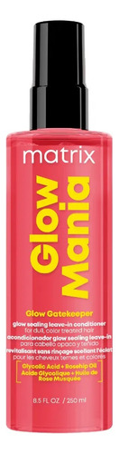 Matrix, Leave-in Condicionante em Spray, Glow Mania, para cabelos coloridos, com Ácido Glicólico, Condicionador sem Enxágue, Revitaliza, Hidrata, da Brilho, Protege Termicamente, 250ml