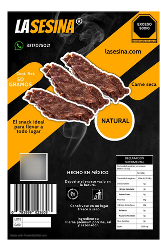 1kg De Cecina Carne Seca - Lasesina