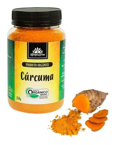 Cúrcuma Longa Orgânica Açafrão Terra Sem Amido Kampo 250g
