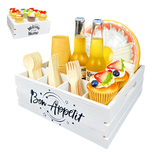 Soporte Para Utensilios De Madera Para La Fiesta 4 In1 - Dis