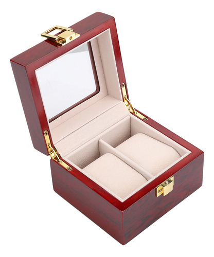 Caja Expositora De Relojes De Madera Con 2 Rejillas Para Par
