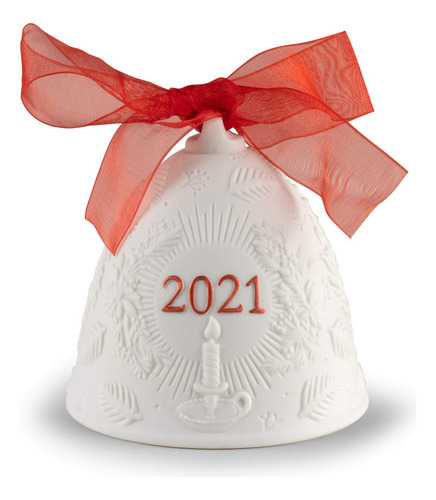 Lladro 2021 - Campana De Navidad (porcelana), Color Rojo