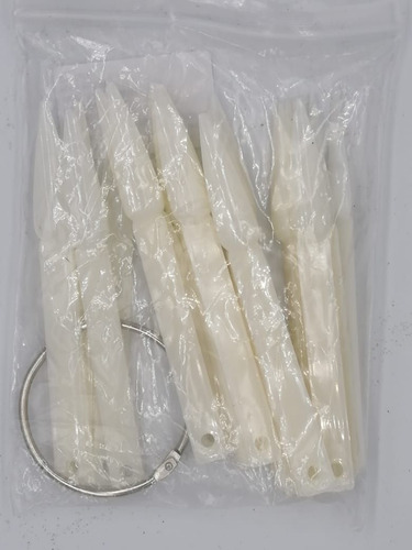 Muestrario Abanico 50 Pz Color Natural Stilleto Con Arillo