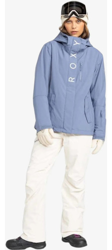 Campera Snow Roxy Jetty Solid Np Celeste Oscuro Xxl