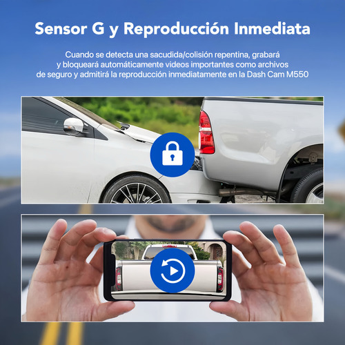 Azdome M550 | Dashcam | Camara Frontal Interior Trasera | Kit Cable De Monitoreo 24 hrs