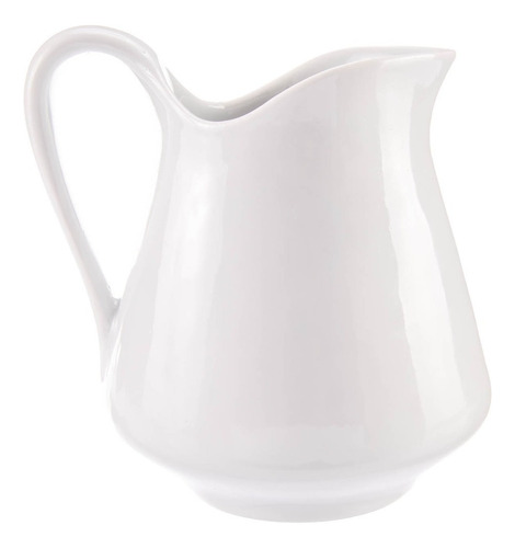 Leiteira Jarra Pequena Porcelana Branca Leite Suco 600 Ml Cor Branco