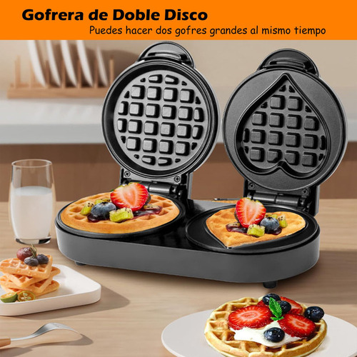Mini Waflera De Doble Plato, Wafflera Cocina, Máquina Para