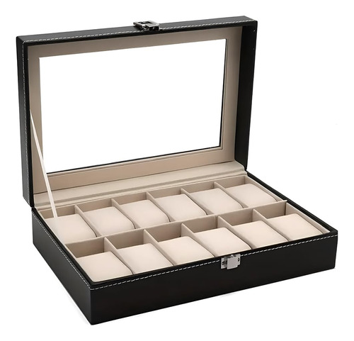 Estuche Alhajero Organizador De Relojes Y Joyas Con 12