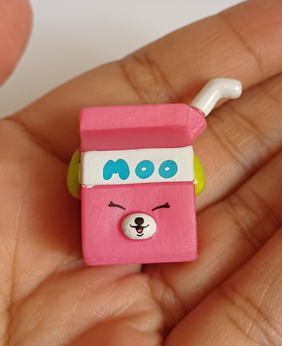 Mini Figura Shopkins Milk Bud Rosa (Usado)