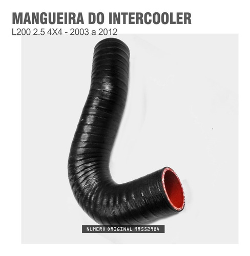 Mangueira Intercooler Para Mitsubishi L200 2.5 Hpe Sport