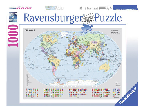 Puzzle Mapa Político Del Mundo 1000 Piezas Ravensburger