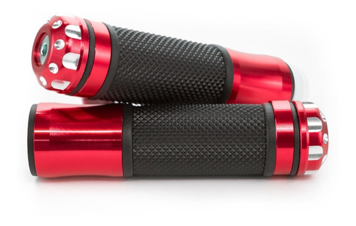 Imagen 2 de 2 de Puños Para Moto Rialli Universal Rojo/ Negro