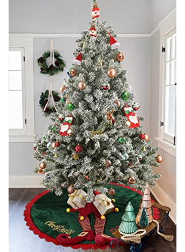Mz Árbol Navidad Piernas Elfo Falda Árbol Decoraciones