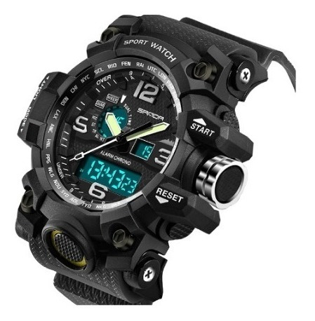 Relogio Masculio Sanda 742 Shock Analogico Digital Esporti