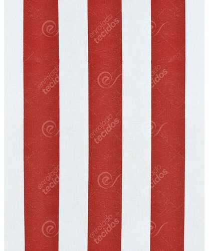 Tecido Gorgurinho Listrado Vermelho Branco Circo 5m X 1,5m