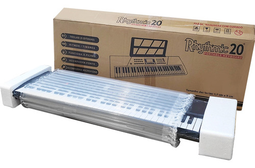 Kit Teclado Iniciante Rhythmic 20 Com 61 Teclas Com Bag