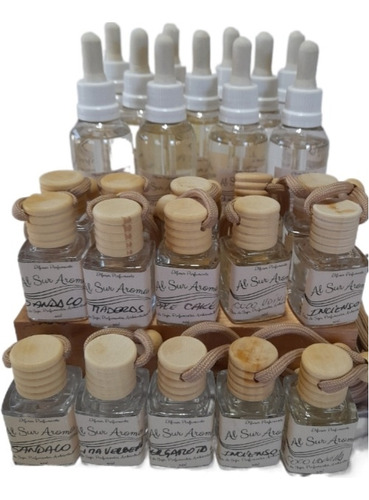 Kit Mini Difusor Auto / Vestidor Más Recarga Repuesto
