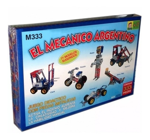 El Mecánico Argentino M333 T/ Mecano 333 Piezas Para Armar+