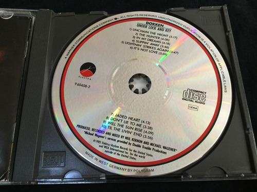 Dokken Under Lock And Key Cd Motley Crue D3 (Usado)