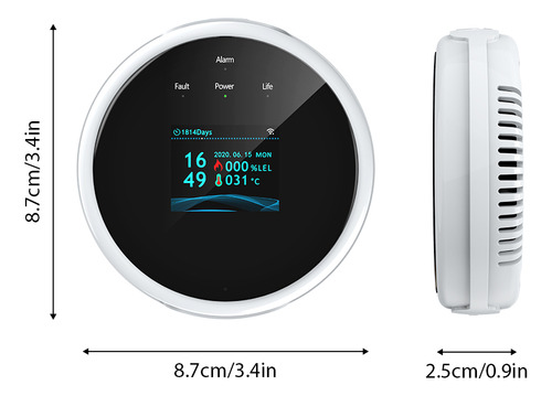 Aviso De Vazamento De Alarme De Gás Voice Tuya Home Detector