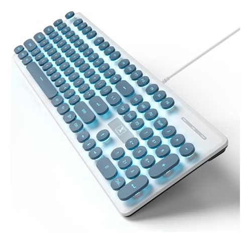 Teclado De Máquina De Escrever 104 Teclas Punk Gaming Retro