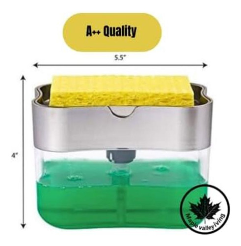 Dispensador De Jabón Para Platos Y Soporte De Esponja Para