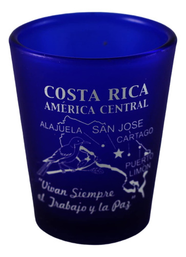 Costa Rica Central America Azul Cobalto Vidrio Shot)