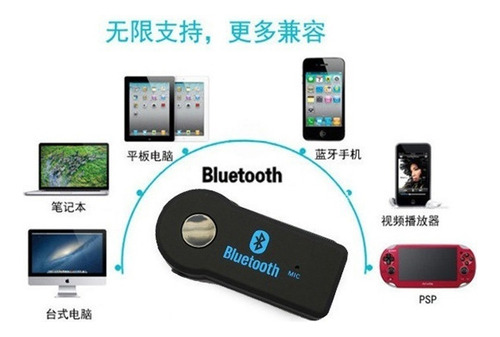 Receptor De Áudio Bluetooth Para Carro Aux 3,5 Mm