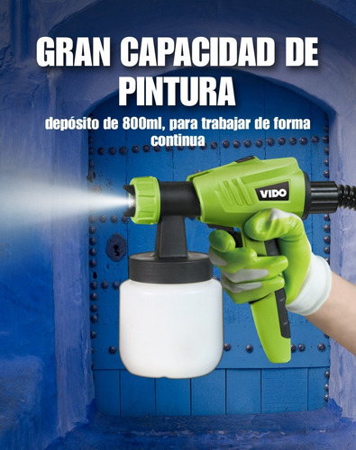 Imagen 5 de 9 de Pistola Eléctrica Para Pintar Vido 500w