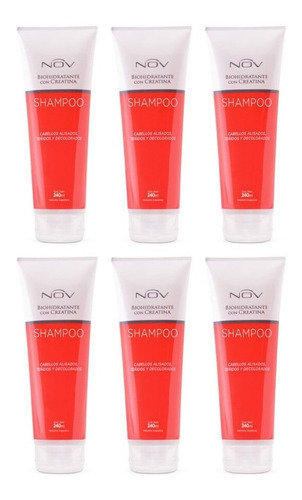 Shampoo Nov Biohidratante Con Creatina Pomo X 240ml X 6