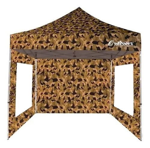 Gazebo Aluminio Plegable 3x3 Outdoorz 3 Laterales Camuflado