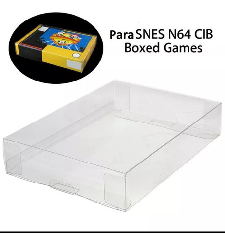 Pet Protector Trasparente Para Cajas De Juegos Snes N64 Cib