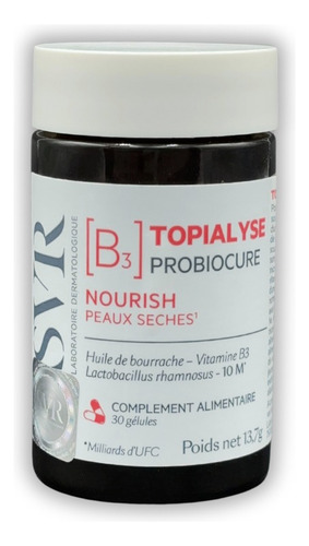 Svr B3 Topialyse Probiocure Nourish Nutre La Piel 30 Caps