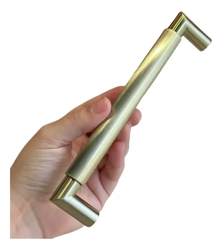 Puxador Zen Design Tellus Liso 160mm Gold Escovado | Parcelamento